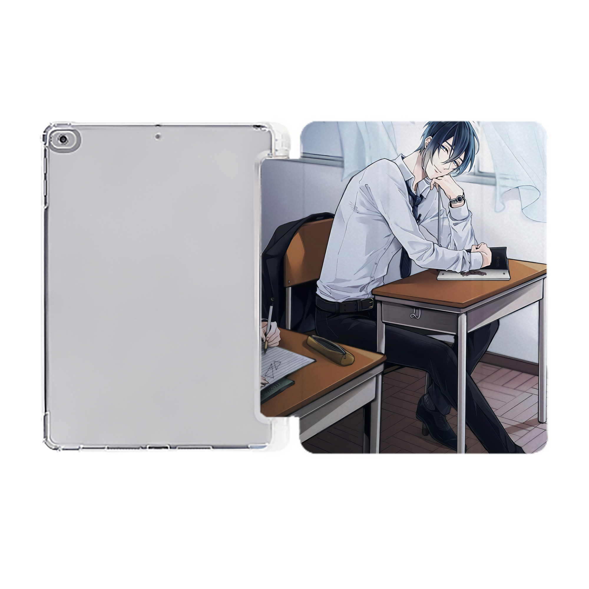 （画像用） 刀剣乱舞 Touken Ranbu IPad ケース ペン収納付き 三つ折りスタンド PUレザー×シリコン 対応機種9.5/10.5/10.9インチ